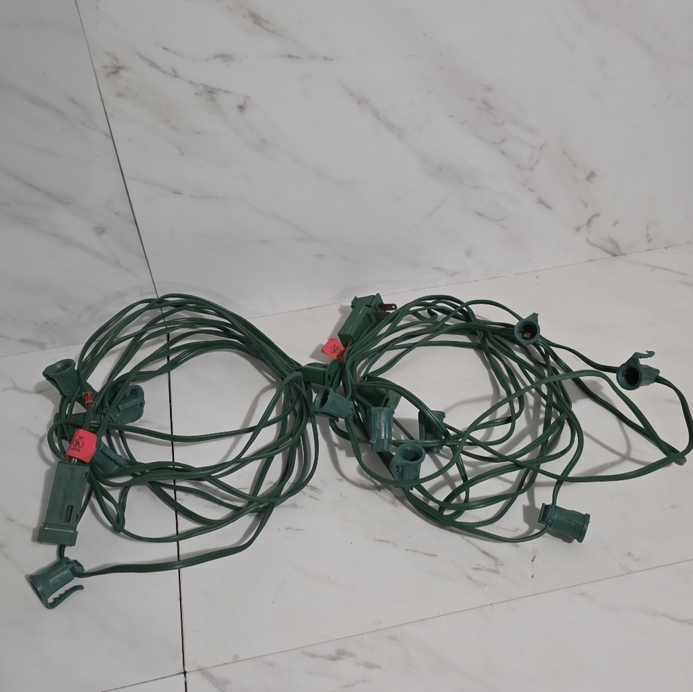 Vintage Xmas Lights - Parts No Bulbs Untested